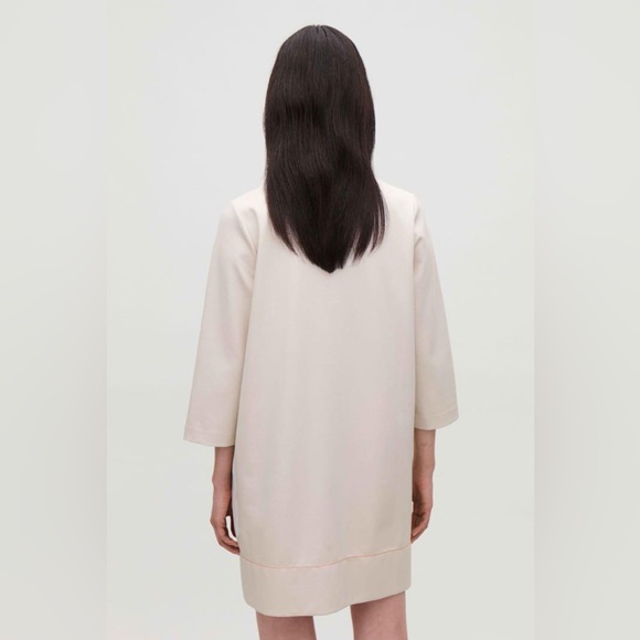 COS contrast stitch dress Light Beige with Orange Stitching Size Extra Small - Picture 2 of 16